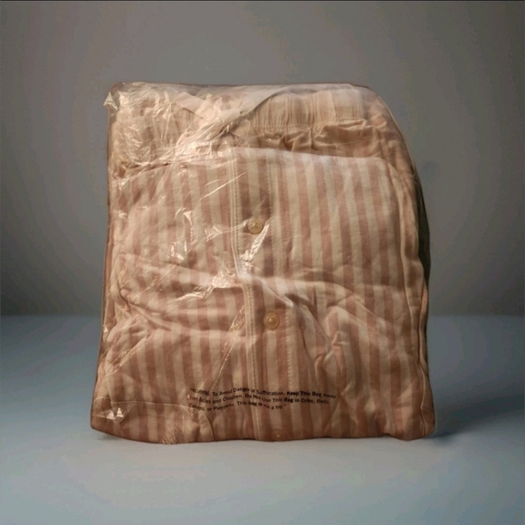 Womens STARS ABOVE MODAL 2 Piece Pink & White Striped Pajama Outfit Set - Picture 5 of 6